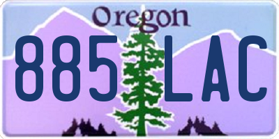 OR license plate 885LAC