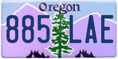 OR license plate 885LAE