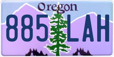 OR license plate 885LAH