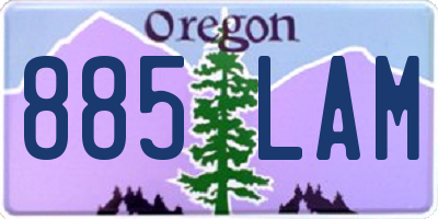 OR license plate 885LAM