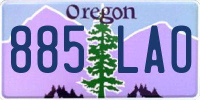 OR license plate 885LAO