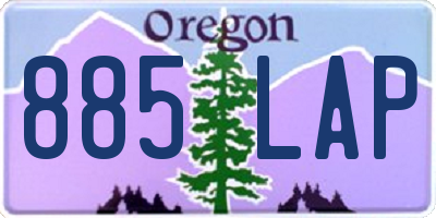 OR license plate 885LAP