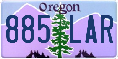 OR license plate 885LAR