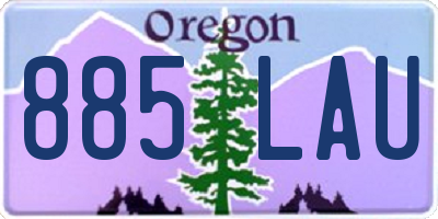 OR license plate 885LAU