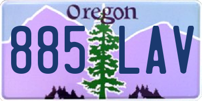 OR license plate 885LAV