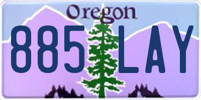 OR license plate 885LAY