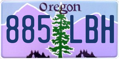 OR license plate 885LBH