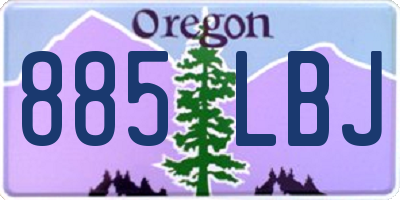 OR license plate 885LBJ