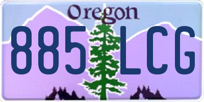 OR license plate 885LCG