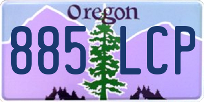 OR license plate 885LCP