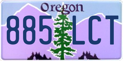 OR license plate 885LCT