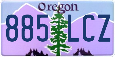 OR license plate 885LCZ