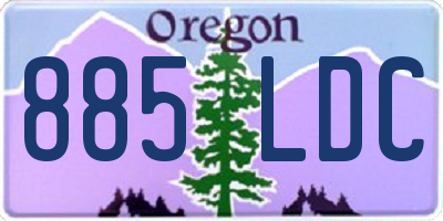 OR license plate 885LDC