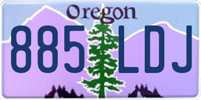 OR license plate 885LDJ