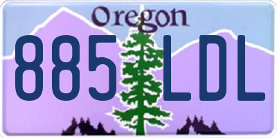 OR license plate 885LDL