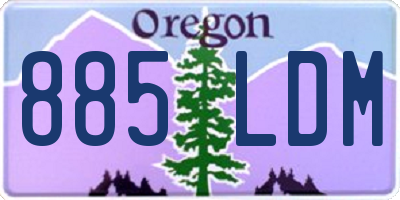 OR license plate 885LDM