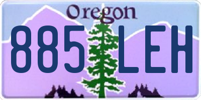 OR license plate 885LEH