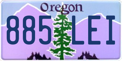 OR license plate 885LEI