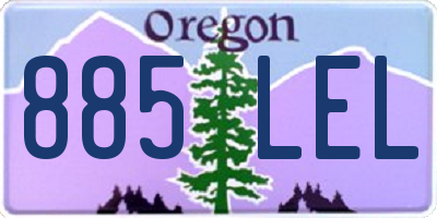 OR license plate 885LEL