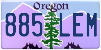 OR license plate 885LEM