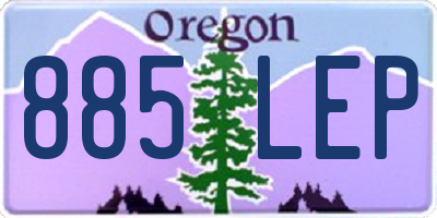 OR license plate 885LEP