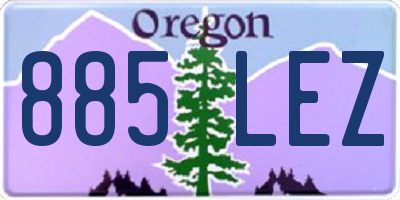 OR license plate 885LEZ