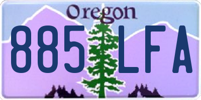 OR license plate 885LFA
