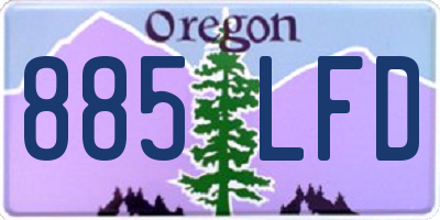 OR license plate 885LFD