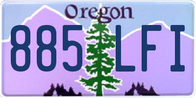 OR license plate 885LFI