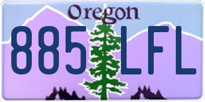 OR license plate 885LFL