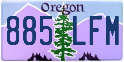 OR license plate 885LFM