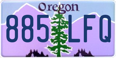OR license plate 885LFQ