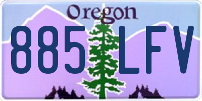 OR license plate 885LFV