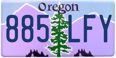 OR license plate 885LFY