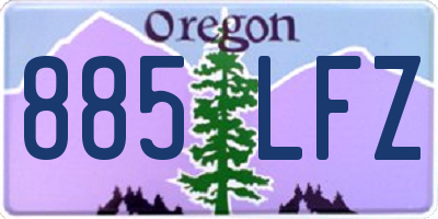 OR license plate 885LFZ