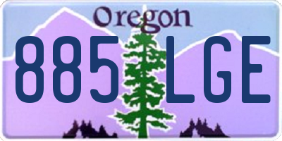 OR license plate 885LGE