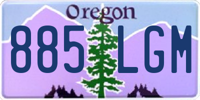 OR license plate 885LGM