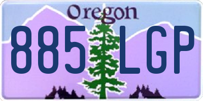 OR license plate 885LGP