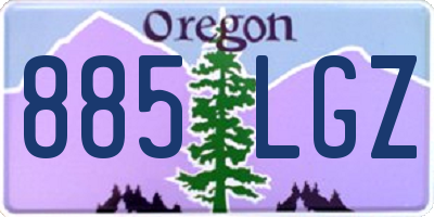 OR license plate 885LGZ
