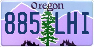 OR license plate 885LHI
