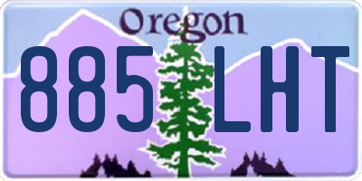 OR license plate 885LHT
