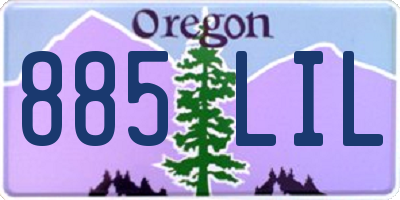 OR license plate 885LIL