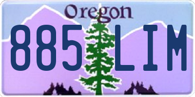 OR license plate 885LIM