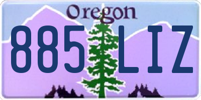 OR license plate 885LIZ