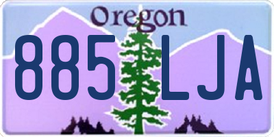 OR license plate 885LJA