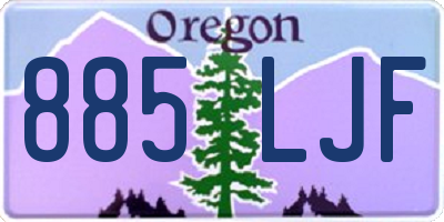 OR license plate 885LJF