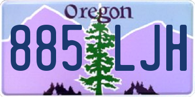 OR license plate 885LJH