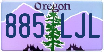 OR license plate 885LJL