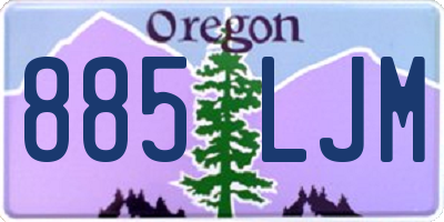 OR license plate 885LJM