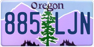 OR license plate 885LJN
